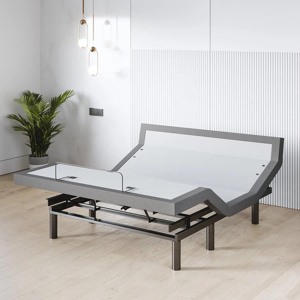 Harmony Adjustable Bed Base, Head and Foot Lift, Massage, Under-Bed Lights, USB, Gel Memory, Zero Gravity Smart Frame - Queen