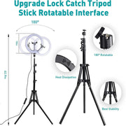 Decor, Home, Lighting & Light Fixtures, Novelty Lights, Ring Lights13" LED RGB Selfie Ring Light W/ Mini & Extendable Tripod Stand & Phone Holder - Premium  from Nobles Store - Just $50.64! Shop now at Nobles Store