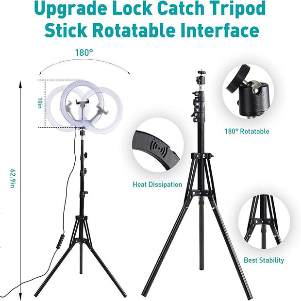 Decor, Home, Lighting & Light Fixtures, Novelty Lights, Ring Lights13" LED RGB Selfie Ring Light W/ Mini & Extendable Tripod Stand & Phone Holder - Premium  from Nobles Store - Just $50.64! Shop now at Nobles Store