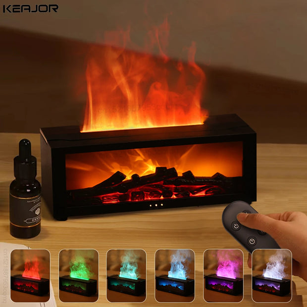 Home Appliances, Household Appliances, Small Air Conditioning AppliancesAroma Humidifier Flame Essential Oil Diffuser Air Humidifier Aromatherapy Fragrance Diffuser with RGB Light and Remote Control - Premium  from Nobles Store - Just $51.72! Shop now at Nobles Store