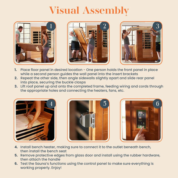 Infrared Saunas, Patio & Garden, SaunasAndora 2 Person 6 Heating Panel Infrared Indoor Wood Dry Sauna - Premium  from Nobles Store - Just $2840.03! Shop now at Nobles Store