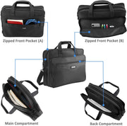 Laptop Bag 15.6 Inch, Mens Laptop Briefcase, Expandable Carry on Computer Case, Business Office Attache, Lightweight Water Resistant Shoulder Messenger Bag for Macbook Acer HP Dell, Black