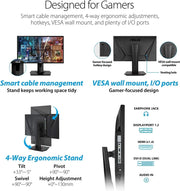 Computers & Accessories, Electronics, MonitorsVG248QG 24" G-SYNC Gaming Monitor 165Hz 1080P 0.5Ms Eye Care with DP HDMI Dvi,Black - Premium  from Nobles Store - Just $266.56! Shop now at Nobles Store