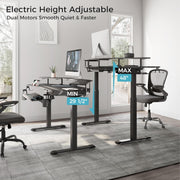 Computer Workstations, Desks & Workstations, Office Furniture & Lighting, Office ProductsGaming Desk, Standing Desk Keyboard Tray, 72" Wing Shaped Music Studio Desk Electric Adjustable Height Desk Sit Stand Desk with LED Shelves, Gaming Recording Live Stream, Slot Design - Premium  from Nobles Store - Just $1403.23! Shop now at Nobles Store