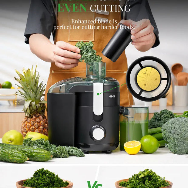 Household Appliances[Best Seller] Juicer with Titanium Enhanced Cut Disc, Dual Speeds Centrifugal Extractor Machines with Optional 2.5"/3” Feed Chute, for Fruits and Veggies, Anti-Drip, Includes Cleaning Brush, Bpa-Free - Premium  from Nobles Store - Just $101.77! Shop now at Nobles Store