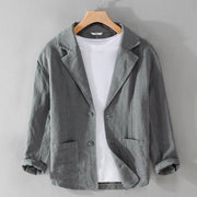 JacketMen's Striped Short Sleeve Casual Suit Jacket - Premium 0 from Nobles Store - Just $31.23! Shop now at Nobles Store