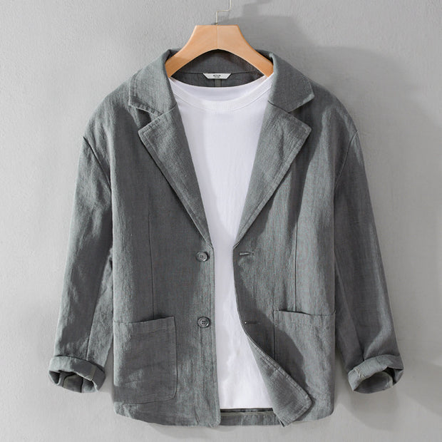 JacketMen's Striped Short Sleeve Casual Suit Jacket - Premium 0 from Nobles Store - Just $31.23! Shop now at Nobles Store