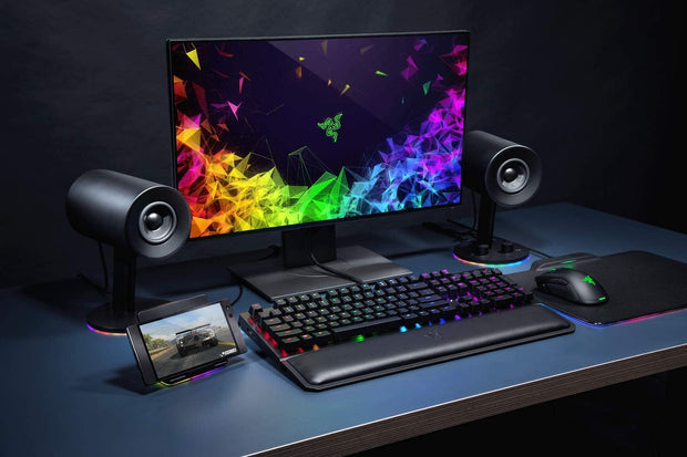 Audio & Video Accessories, Computer Accessories & Peripherals, Computer Speakers, Computers & Accessories, ElectronicsNommo Chroma: Custom Woven 3" Glass Fiber Drivers - Rear-Facing Bass Ports - Bass Knob W/Automatic Gain Control Chroma Enabled - Full Range 2.0 PC Gaming Speakers, Black - Premium  from Nobles Store - Just $222.19! Shop now at Nobles Store