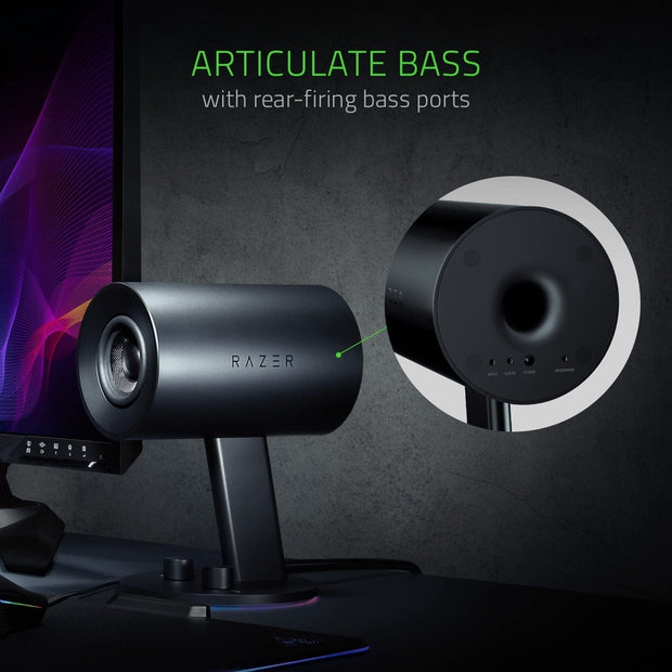 Audio & Video Accessories, Computer Accessories & Peripherals, Computer Speakers, Computers & Accessories, ElectronicsNommo Chroma: Custom Woven 3" Glass Fiber Drivers - Rear-Facing Bass Ports - Bass Knob W/Automatic Gain Control Chroma Enabled - Full Range 2.0 PC Gaming Speakers, Black - Premium  from Nobles Store - Just $222.19! Shop now at Nobles Store
