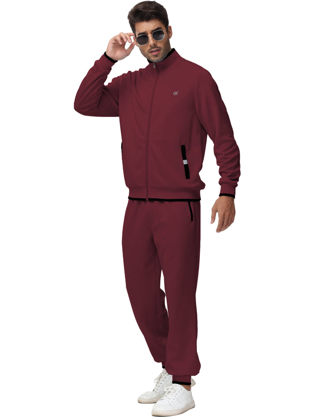 Clothing, Mens Clothing, Mens Workout ClothingMen'S Tracksuits Sweatsuits for Men Set Track Suits 2 Piece Casual Athletic Jogging Warm up Full Zip Sweat Suits Wine Red XL - Premium  from Nobles Store - Just $63.78! Shop now at Nobles Store