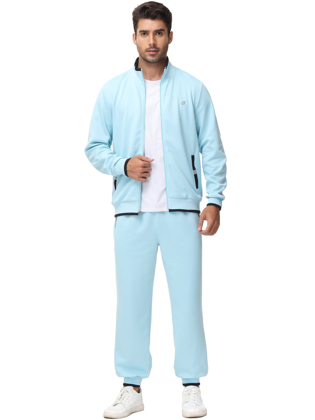Clothing, Mens Clothing, Mens Workout ClothingMen'S Tracksuits Sweatsuits for Men Set Track Suits 2 Piece Casual Athletic Jogging Warm up Full Zip Sweat Suits Grayblue S - Premium  from Nobles Store - Just $63.78! Shop now at Nobles Store