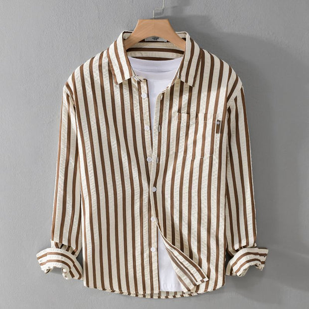 Color Matching Long Sleeve Men's Shirt Top - Premium 0 from Nobles Store - Just $25.74! Shop now at Nobles Store