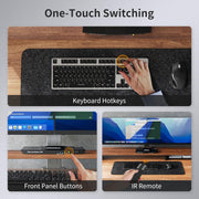 HDMI KVM Switch 2 Monitors 2 Computers 4K@60Hz, USB 2.0, Dual Monitor KVM Switch HDMI 2 Port Extended Display, EDID Emulators, L/R Audio, Hotkey Switch, Button Switch with Input Cables