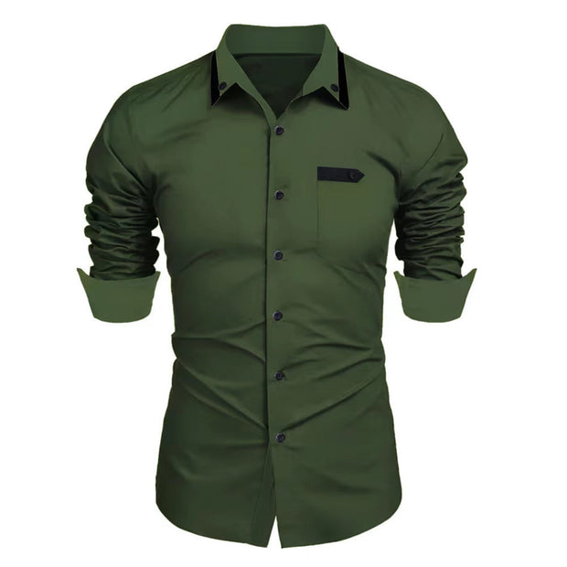 Men's Casual Fashion Business Trends Long-sleeved Shirt - Premium  from Nobles Store - Just $40.52! Shop now at Nobles Store