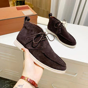 nullMen's Mid-top Flat Pumps Ankle Boots Lace-up - Premium 0 from null - Just $54.19! Shop now at Nobles Store