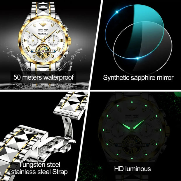 Jewelry, Mens Watches, WatchesAutomatic Watches for Men, Diamond Skeleton Self Winding - Premium  from Nobles Store - Just $455.57! Shop now at Nobles Store
