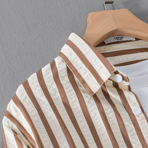 Color Matching Long Sleeve Men's Shirt Top - Premium 0 from Nobles Store - Just $25.74! Shop now at Nobles Store