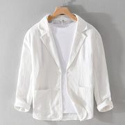 JacketMen's Striped Short Sleeve Casual Suit Jacket - Premium 0 from Nobles Store - Just $31.23! Shop now at Nobles Store