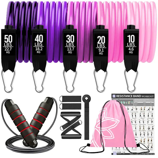 accessory, exercise, fitness, gym, indoor, outdoorFitness Exercises Resistance Bands Set - Premium  from Nobles Store - Just $59.97! Shop now at Nobles Store