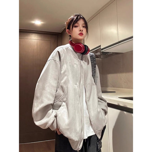 American Retro Premium Purple Baseball Trendy Niche Jacket - Premium 0 from Nobles Store - Just $52.67! Shop now at Nobles Store