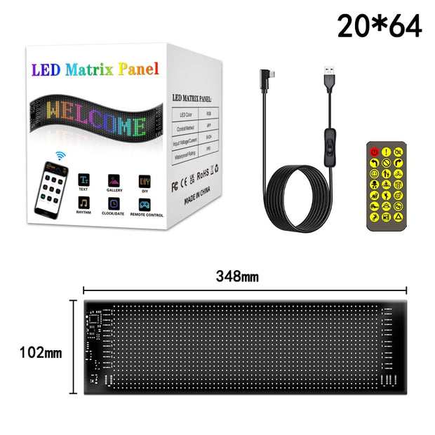 LED Lighting, LED Panel Lights, Lights & LightingRGB LED Car Sign Animation LED Matrix Pixel Panel DIY Programmable Bluetooth App Control LED Panel Flexible Display Light - Premium  from Nobles Store - Just $60.82! Shop now at Nobles Store