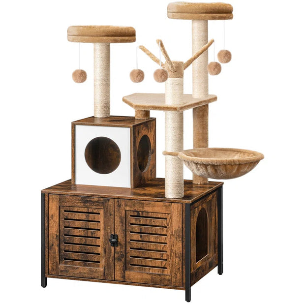 All categoriesBurslem 52'' Cat Tree with Litter Box Enclosure - Premium  from Nobles Store - Just $124.01! Shop now at Nobles Store