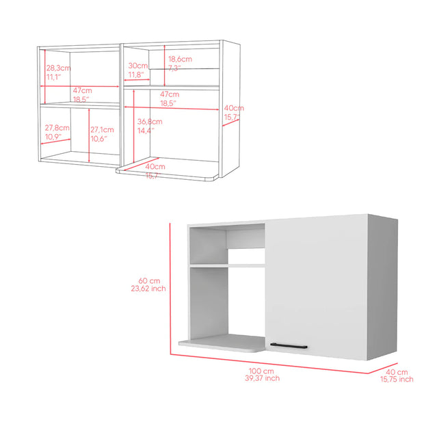 Bedroom Furniture, Furniture, Home & GardenKitchen Wall Cabinet Burwood, White Finish - Premium  from Nobles Store - Just $158.95! Shop now at Nobles Store