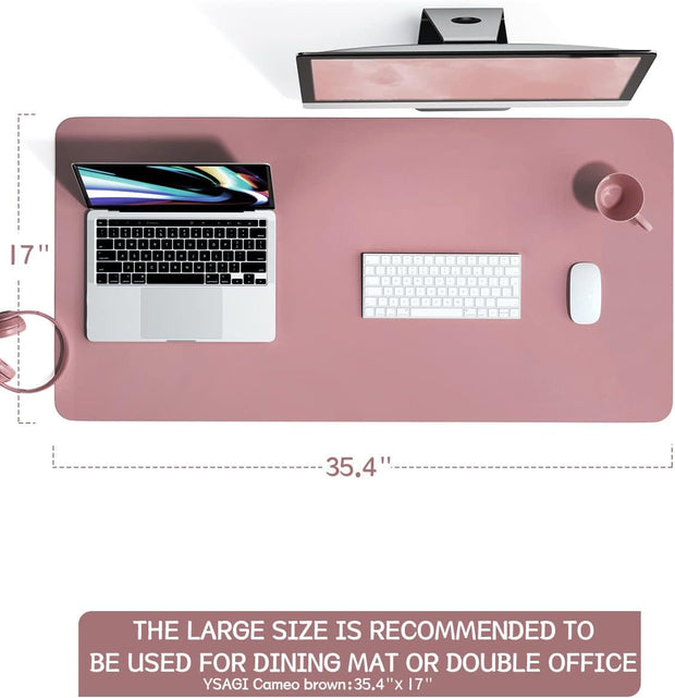 Desk Accessories & Workspace Organizers, Mouse Pads, Mouse Pads & Wrist Rests, Office & School Supplies, Office ProductsNon-Slip Desk Pad, Waterproof PVC Leather Desk Table Protector, Ultra Thin Large Mouse Pad, Easy Clean Laptop Desk Writing Mat for Office Work/Home/Decor(Dark Pink, 35.4" X 17") - Premium  from Nobles Store - Just $28.54! Shop now at Nobles Store