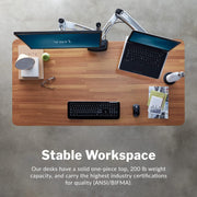 Electric Standing Desk - 60X30 desk, Adjustable Height Stand up Computer Desk - Dual Motor with Memory Presets, Stable T-Style Legs- Home Office Essentials - Butcher Block