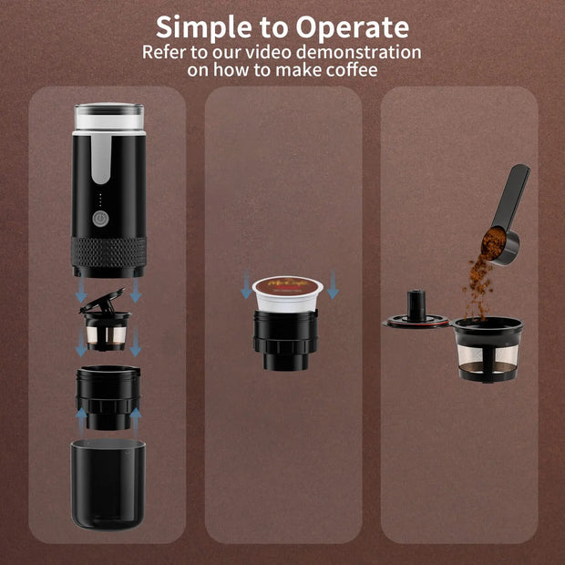 Coffee Makers, Home Appliances, Kitchen AppliancesNew Coffee Maker Electric Capsule Ground Coffee Brewer Portable Coffee Machine Fit Coffee Powder and Coffee Capsule - Premium  from Nobles Store - Just $48.25! Shop now at Nobles Store