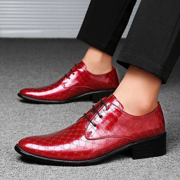 nullMen's PU Leather Pointed Formal High Heels - Premium 0 from null - Just $54.21! Shop now at Nobles Store