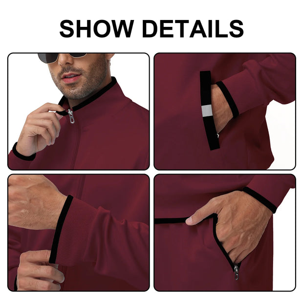 Clothing, Mens Clothing, Mens Workout ClothingMen'S Tracksuits Sweatsuits for Men Set Track Suits 2 Piece Casual Athletic Jogging Warm up Full Zip Sweat Suits Wine Red XL - Premium  from Nobles Store - Just $63.78! Shop now at Nobles Store
