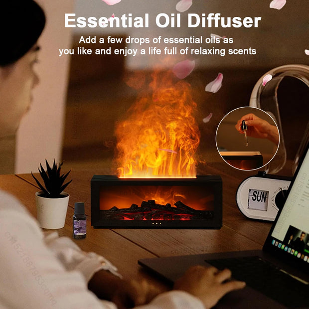 Home Appliances, Household Appliances, Small Air Conditioning AppliancesAroma Humidifier Flame Essential Oil Diffuser Air Humidifier Aromatherapy Fragrance Diffuser with RGB Light and Remote Control - Premium  from Nobles Store - Just $51.72! Shop now at Nobles Store