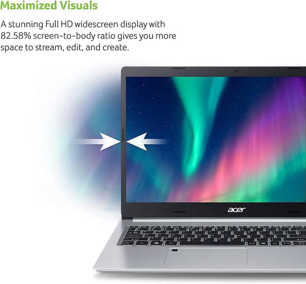 Newest Aspire 5 Premium Laptop: 15.6" FHD Comfyview IPS Display, 4-Core AMD Ryzen 3 3350U Processor(Upto 3.5Ghz), 8GB RAM, 256GB SSD, AMD Radeon, HDMI, Backlit-Kyb, Fp-Reader, Wifi-6, Win10/11S