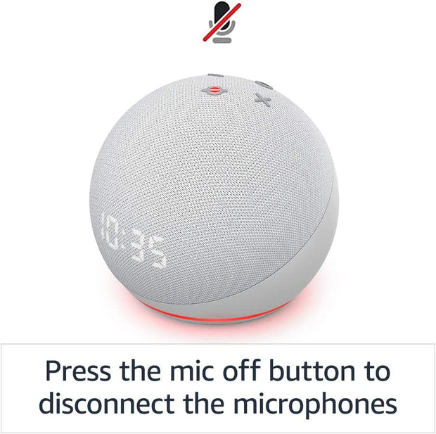 Echo Dot (4Th Gen) | Smart Speaker with Clock and Alexa | Glacier White - Premium  from Nobles Store - Just $213.76! Shop now at Nobles Store