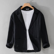 JacketMen's Striped Short Sleeve Casual Suit Jacket - Premium 0 from Nobles Store - Just $31.23! Shop now at Nobles Store