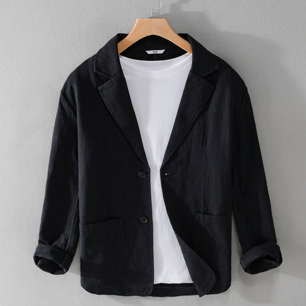 JacketMen's Striped Short Sleeve Casual Suit Jacket - Premium 0 from Nobles Store - Just $31.23! Shop now at Nobles Store