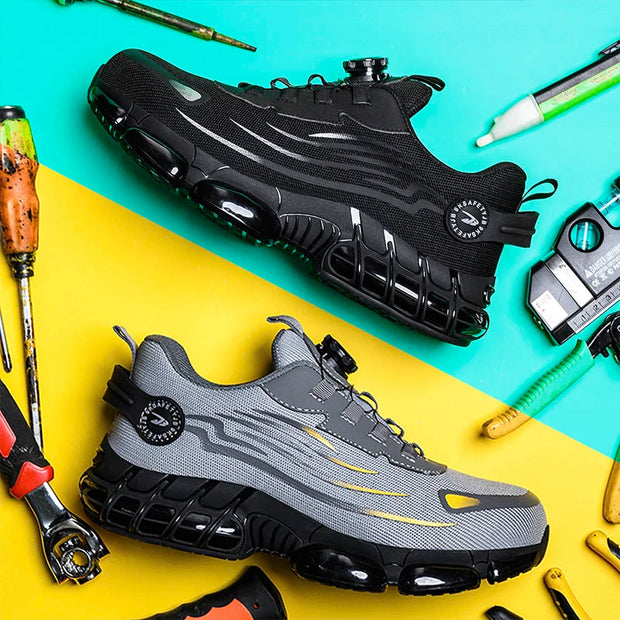 Safety Shoe Boots, Security & Protection, Workplace Safety SuppliesRotary Buckle Work Safety Shoes for Men Sneakers Protective Shoes Lightweight Puncture-Proof Anti-Smash Steel Toe Male Boots - Premium  from Nobles Store - Just $72.08! Shop now at Nobles Store