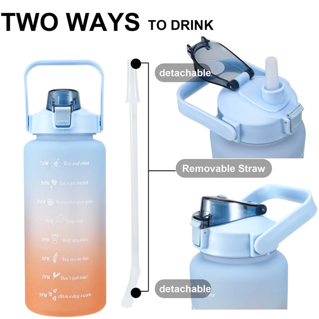 All Water Jugs, Home Improvement, Water Jugs, Water PurificationBUBABOX Motivational Water Bottle 64Oz, Half Gallon Water Bottle with Time Marker and Straw, Leak Proof Large Cooling Towel BPA Free(Purple) - Premium  from Nobles Store - Just $20.05! Shop now at Nobles Store