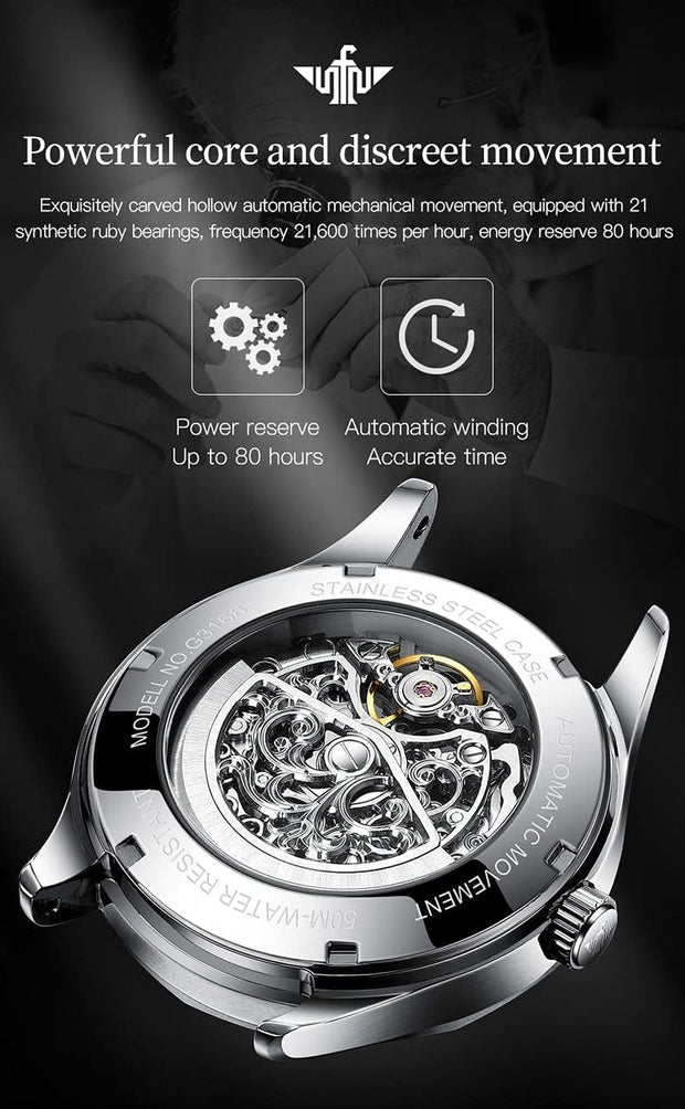 Clothing, Men, Shoes & Jewelry, Watches, Wrist WatchesOUPINKE Men'S Skeleton Mechanical Watches Luxury Dress Automatic Self Winding Sapphire Crystal Waterproof Tungsten Steel Band Wrist Watches - Premium  from Nobles Store - Just $454.33! Shop now at Nobles Store