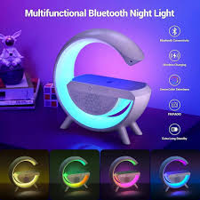 HomeMultifunctional Wireless Charger Stand Pad Alarm Clock Speaker RGB Light Fast Charging Station for Iphone X 11 12 13 14 Samsung - Premium  from Nobles Store - Just $27.59! Shop now at Nobles Store