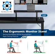 All categoriesKamai 54" Desk, L Shaped Desk, Computer Desk, L Desk, Corner Desk, Desks with LED Light, Writing Desk, White Desk, Gaming Desk, Desk for Gaming - Premium  from Nobles Store - Just $124.01! Shop now at Nobles Store
