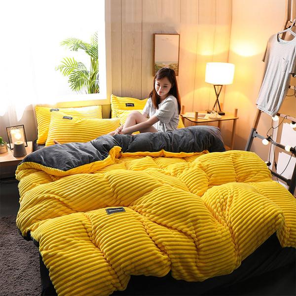 Bedding Set, Duvet CoverCorduroy Velvet Bedding Set - Premium  from Nobles Store - Just $75.35! Shop now at Nobles Store