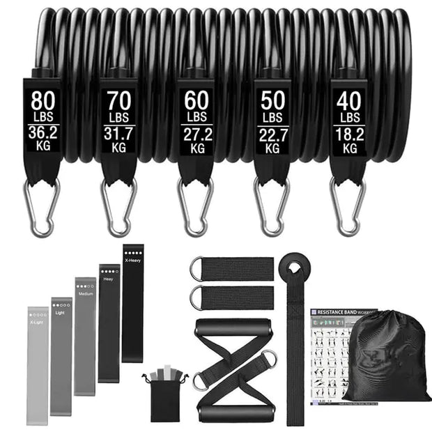 accessory, exercise, fitness, gym, indoor, outdoorFitness Exercises Resistance Bands Set - Premium  from Nobles Store - Just $59.97! Shop now at Nobles Store