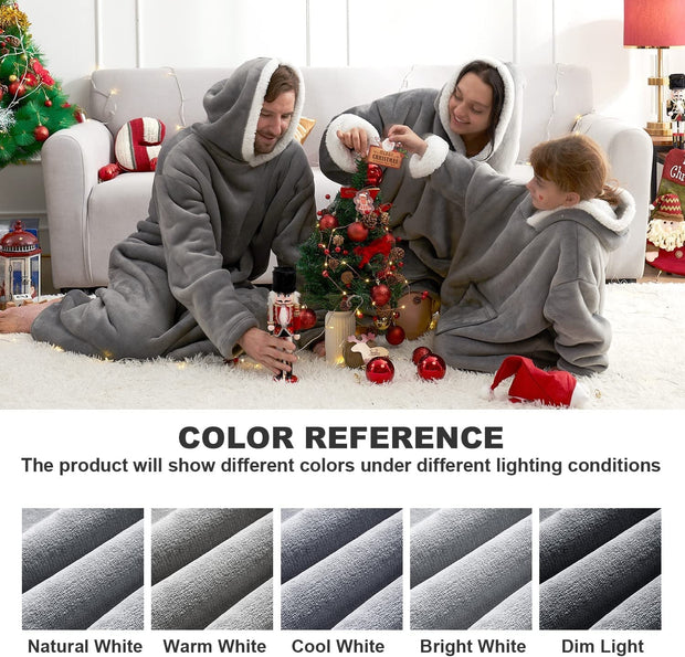 Bedding, Blankets & Throws, Home & Kitchen, Kids' Bedding, Wearable BlanketsWearable Blanket Hoodie for Kids, Hoodie Blanket with Pockets and Sleeves Sweatshirt for Teens as a Gift - Grey Kids - Premium  from Nobles Store - Just $213.76! Shop now at Nobles Store
